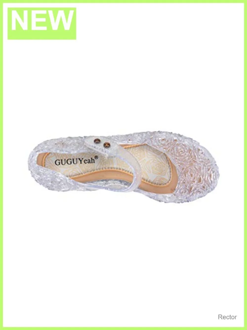 GUGUYeah Toddler Girls Jelly Flats Dress Shoes